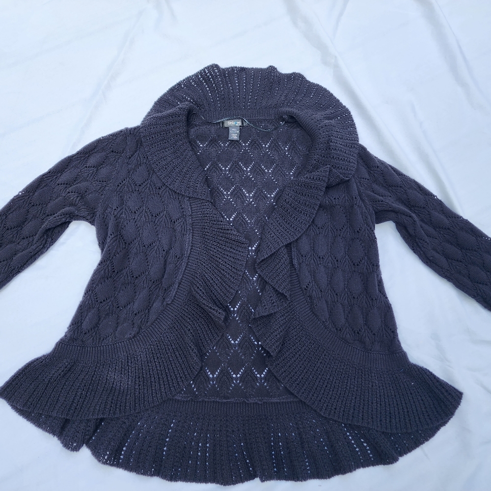 PXL RUFFLE black sweater - Picture 3 of 12